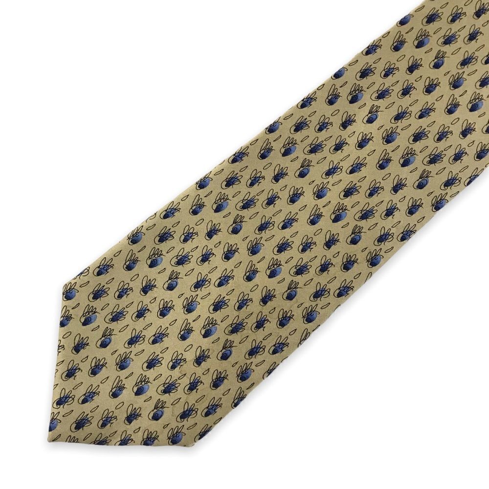 J. Garcia gold blue Like a Twittering Machine‎ Collection Fourteen tie